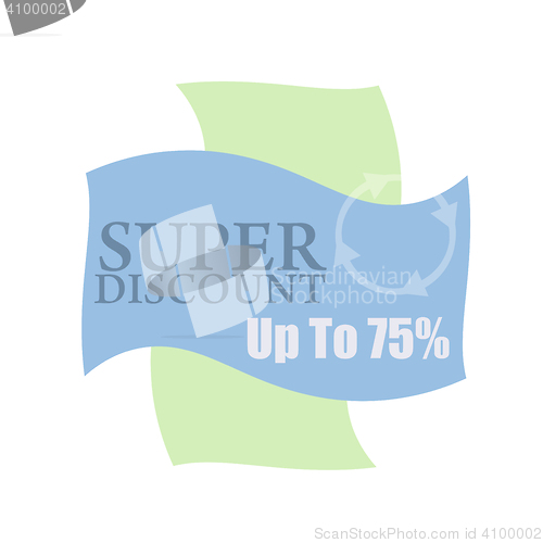 Image of Super discount. Sale banner vector isolated. Sale tag. Special offer. Sale sign. Web sticker. Discount sticker. Discount Sticker template. Advertisement sticker. Origami style sticker. Sale symbol