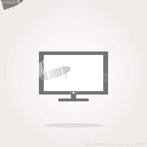 Image of vector laptop or monitor sign web button icon