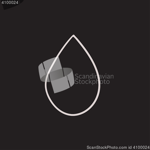 Image of Water drop sketch icon.