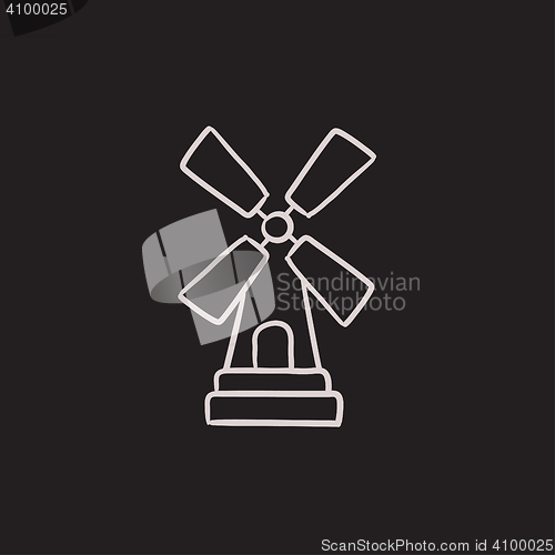 Image of Windmill sketch icon.