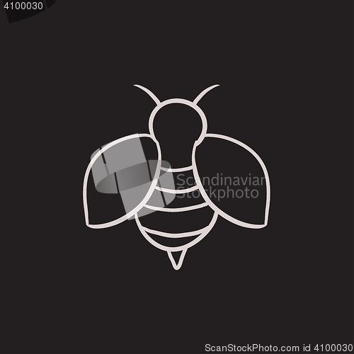 Image of Bee sketch icon.