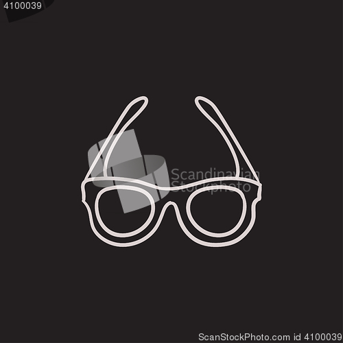 Image of Glasses sketch icon.