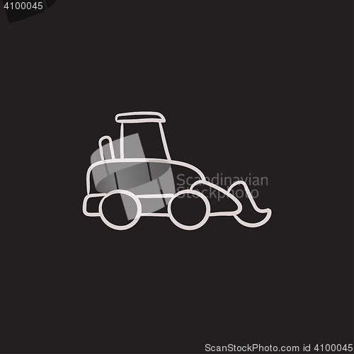 Image of Excavator sketch icon.