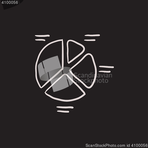 Image of Pie chart sketch icon.