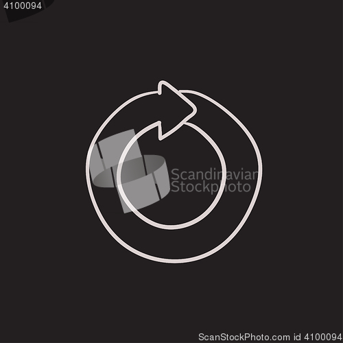 Image of Circular arrow sketch icon.