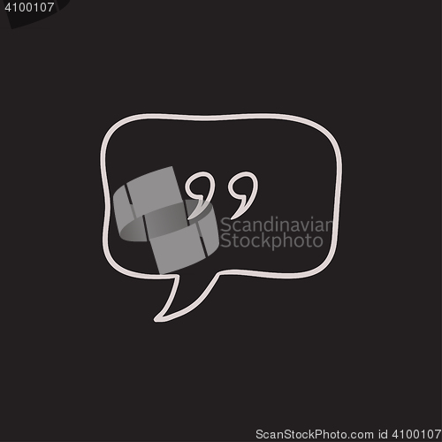 Image of Speech bubble sketch icon.