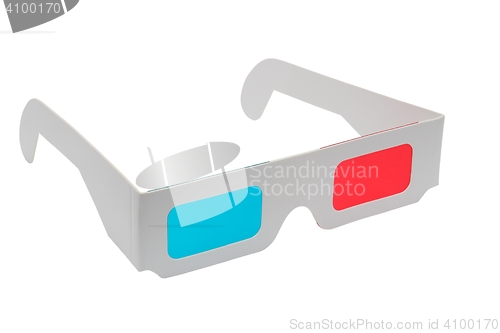 Image of 3D glasses on white