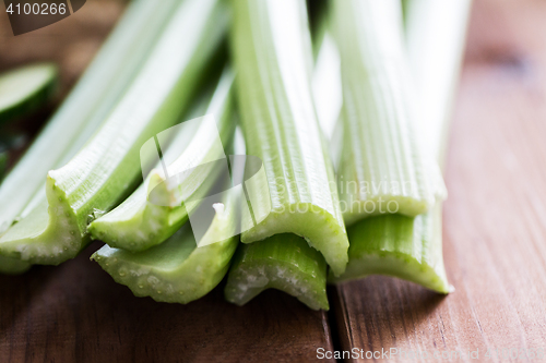 Image of close up of celery stems