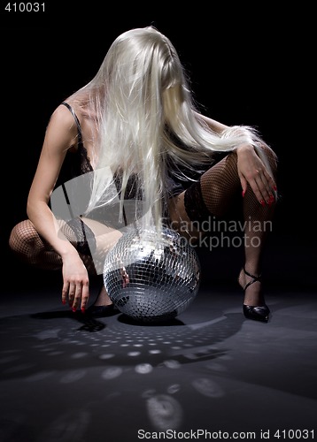 Image of dark glitterball dance