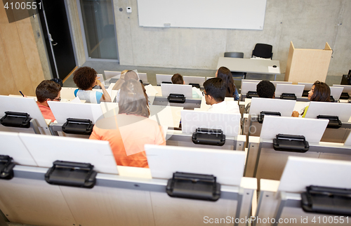 Image of international students at university lecture hall