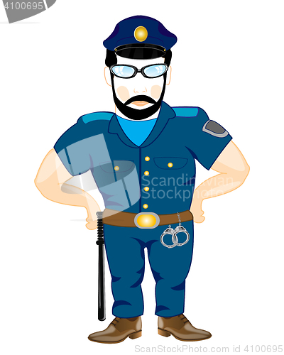 Image of Man in form of the police bodies