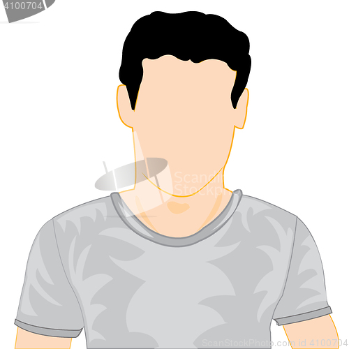 Image of Silhouette of the person in t-shirt