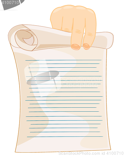 Image of Slip of paper in hand