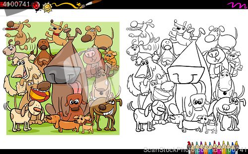 Image of dog characters coloring book