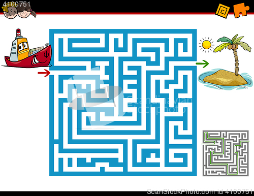 Image of maze activity for children