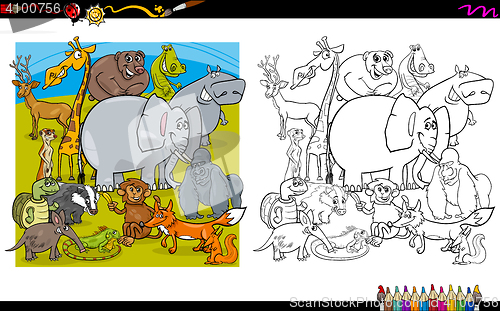 Image of animal characters coloring book