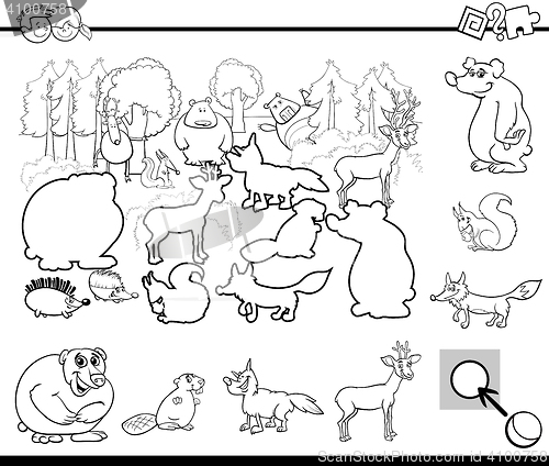 Image of cartoon activity for coloring