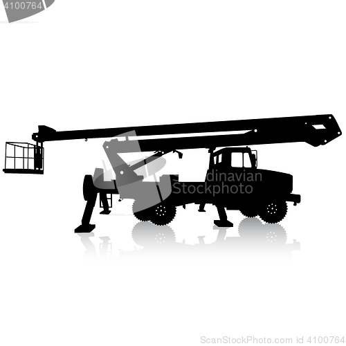 Image of Electrician, making repairs at a power pole. illustration