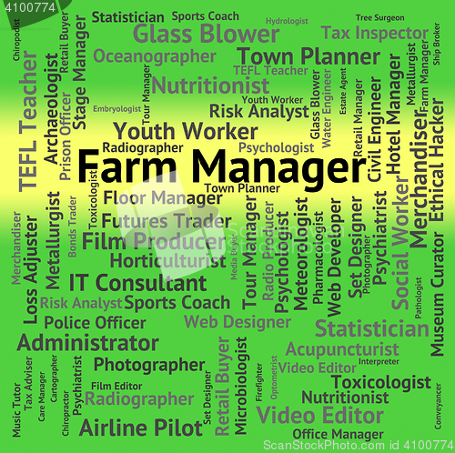 Image of Farm Manager Represents Cultivate Agrarian And Farmstead