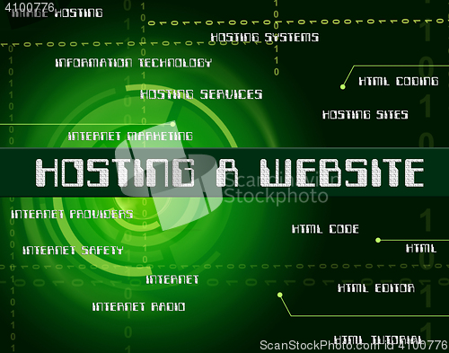 Image of Hosting A Website Indicates Webhosting Internet And Domains