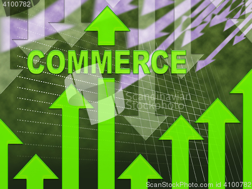 Image of Commerce Graph Represents Ecommerce Trade And Forecast