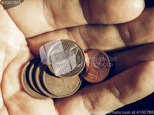 Image of Vintage Euro cent coins