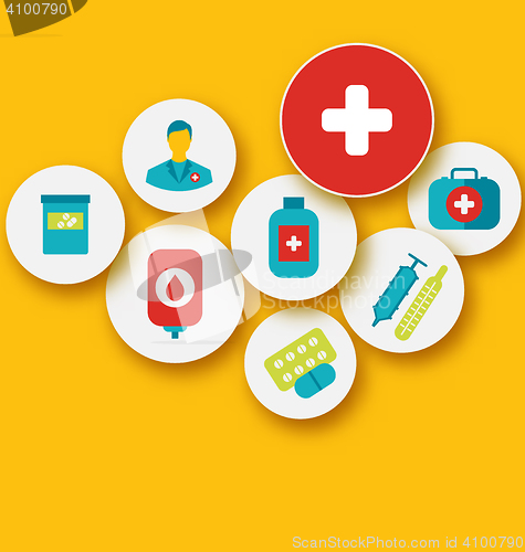 Image of Set colorful medical icons for your design