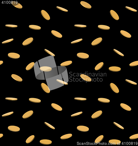 Image of Seamless Pattern with Golden Pennies