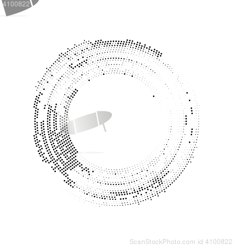 Image of Background border from dots path form circles