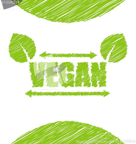 Image of Vegetarian Green Text Label