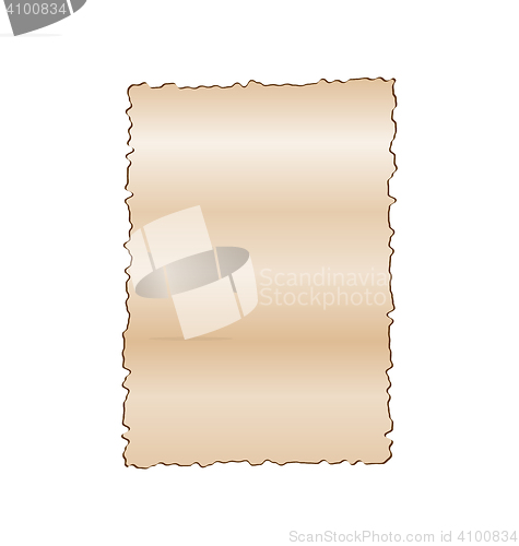 Image of Vintage empty paper isolated on white background
