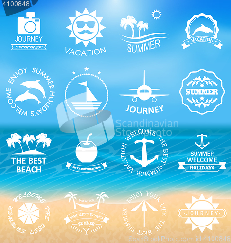 Image of Set Summer Labels,Templates