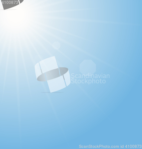 Image of Abstract Blue Background Sunburst