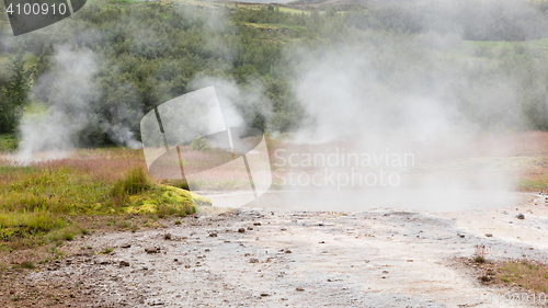 Image of Geothermally active valley of Haukadalur