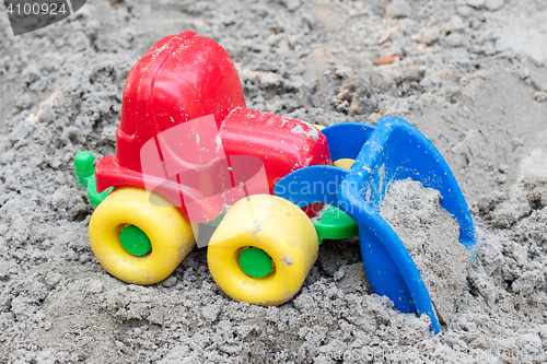Image of Children\'s machine in the sand