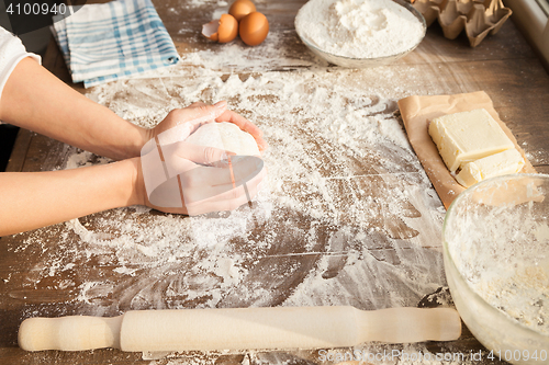 Image of Cooker is making dough.