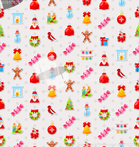 Image of Christmas and New Year Seamless background pattern