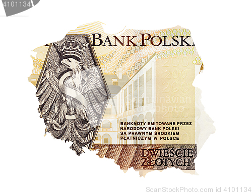 Image of Two hundred zloty closeup