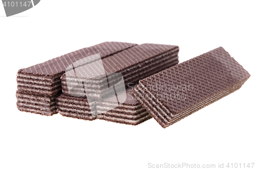 Image of Chocolate waffles, isolated