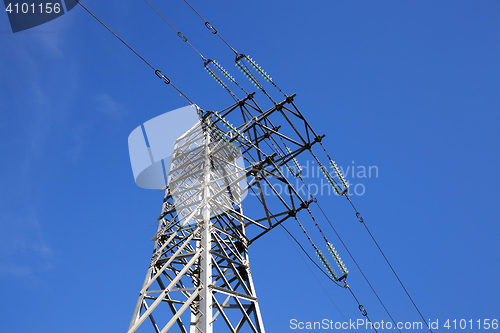 Image of High-voltage power poles