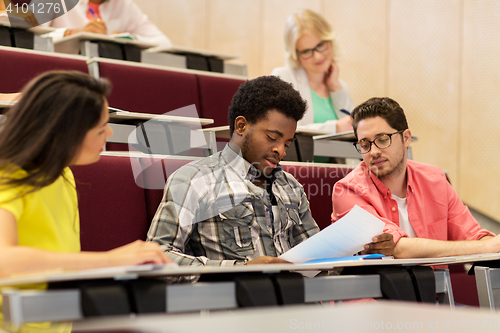 Image of group of international students in lecture hall