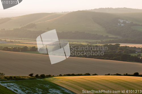 Image of Sussex Downs at Sunset