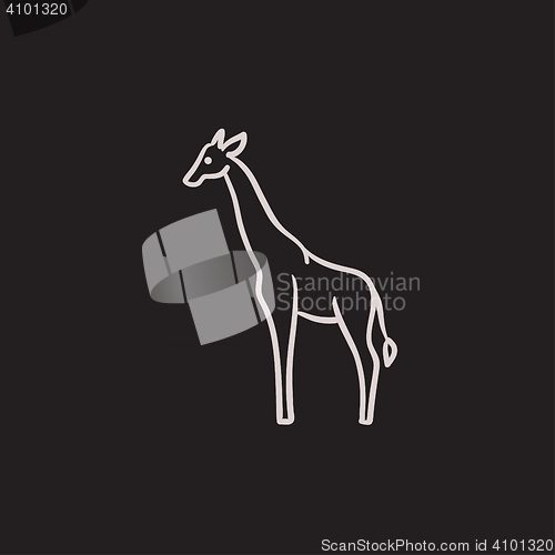 Image of Giraffe sketch icon.