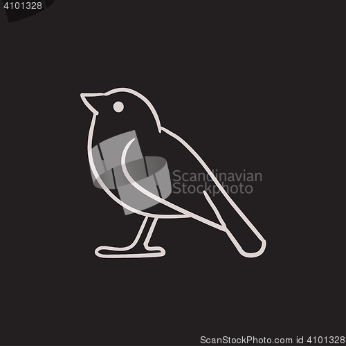 Image of Bird sketch icon.