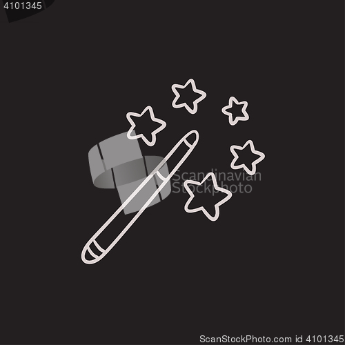 Image of Magic wand sketch icon.