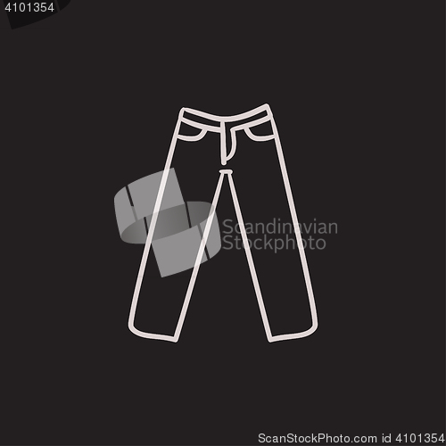 Image of Trousers sketch icon.