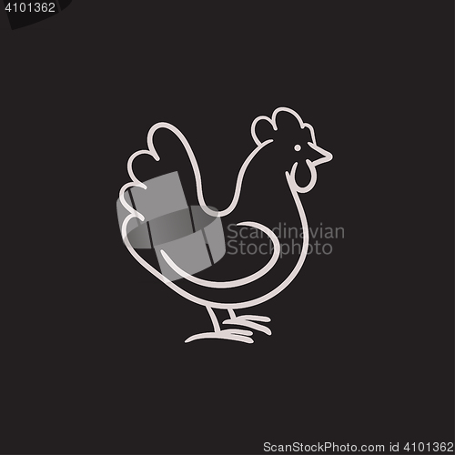 Image of Chicken sketch icon.