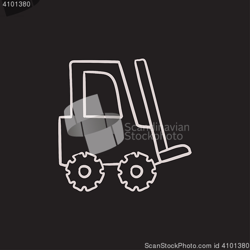 Image of Forklift sketch icon.