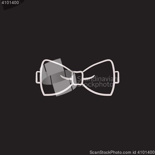 Image of Bow tie sketch icon.