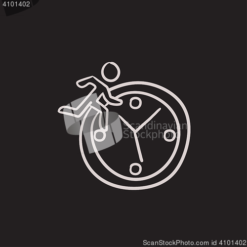 Image of Time management sketch icon.